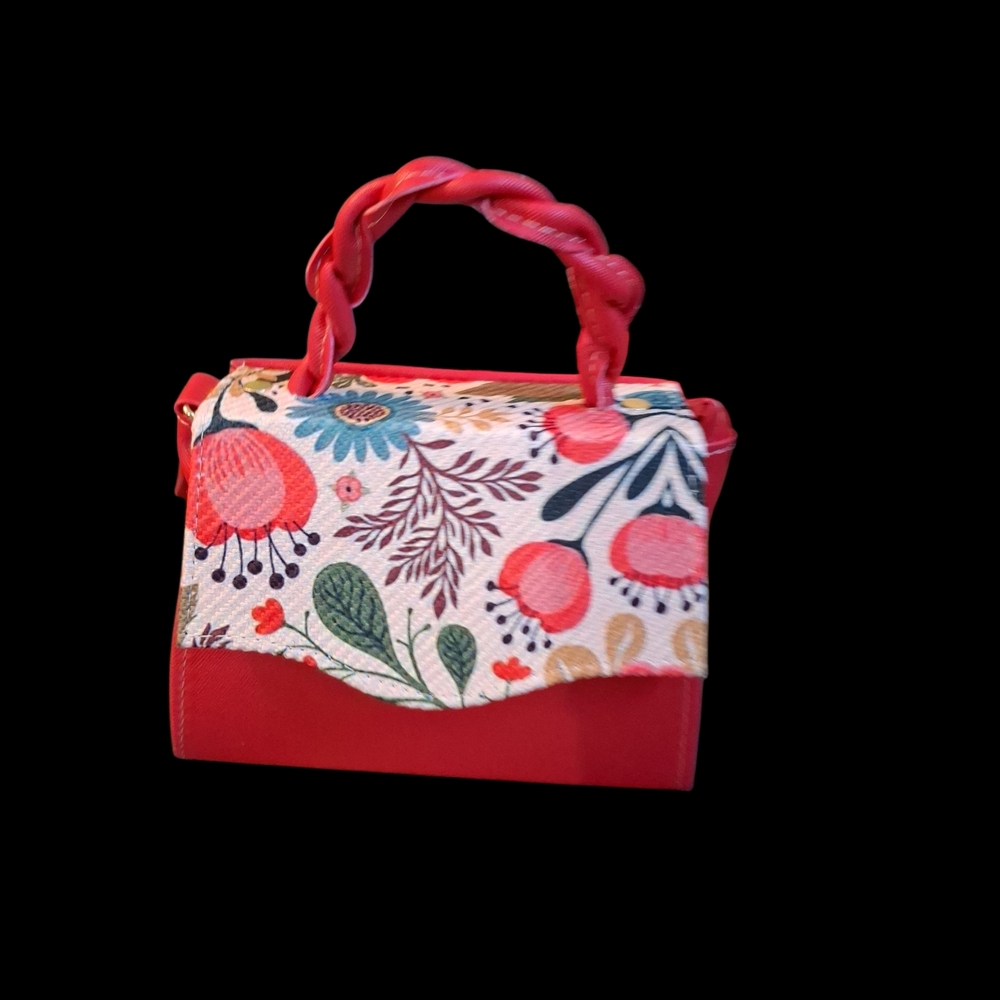 Floral Red Handbag